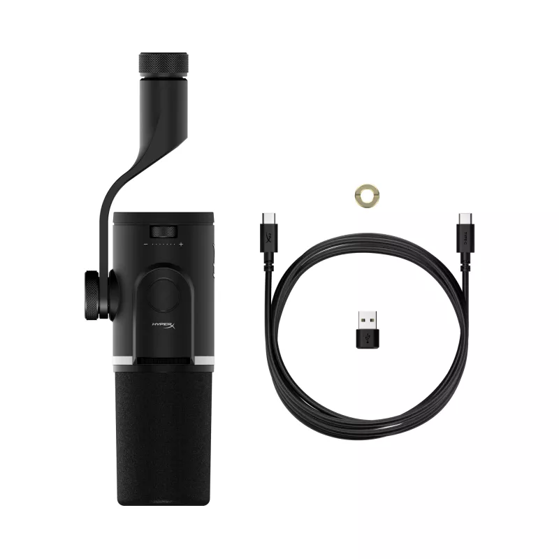 HyperX FlipCast – USB/XLR δυναμικό μικρόφωνο (Μαύρο), Δυναμικό μικρόφωνο, -10 dB, 20 - 20000 Hz, 0,05 %, 1 Ω, 192 kHz