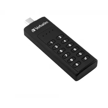 Verbatim Keypad Secure - μονάδα USB 3.0 με προστασία κωδικού και κρυπτογράφηση υλικού AES-256 για την προστασία των δεδομένων σας - 64 GB - Μαύρο