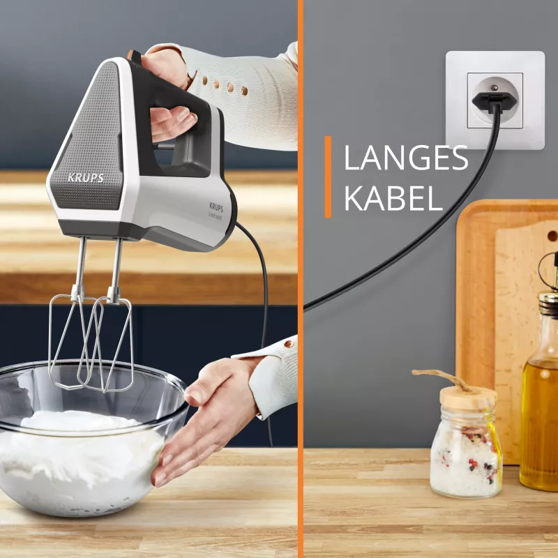 Krups 3MIX 6000 μίξερ χειρός 600 W Γκρι, Λευκό