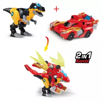 Φιγούρα παιχνιδιού VTech Switch & Go Combo Mega Dragon — μετασχηματιζόμενο σετ παιχνιδιού όχημα-δράκος