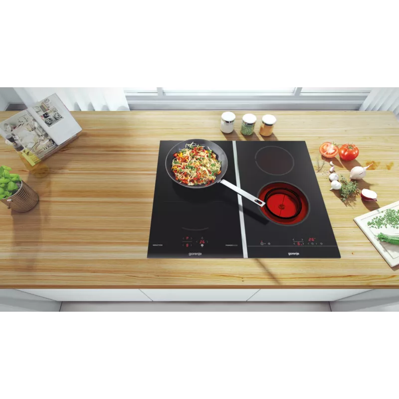 Gorenje Κεραμική εστία ECT322BCSC, Μαύρο, Εντοιχιζόμενη, Κεραμική εστία, Κεραμικό, 2 Ζώνη(-ες), 2 Ζώνη(-ες)