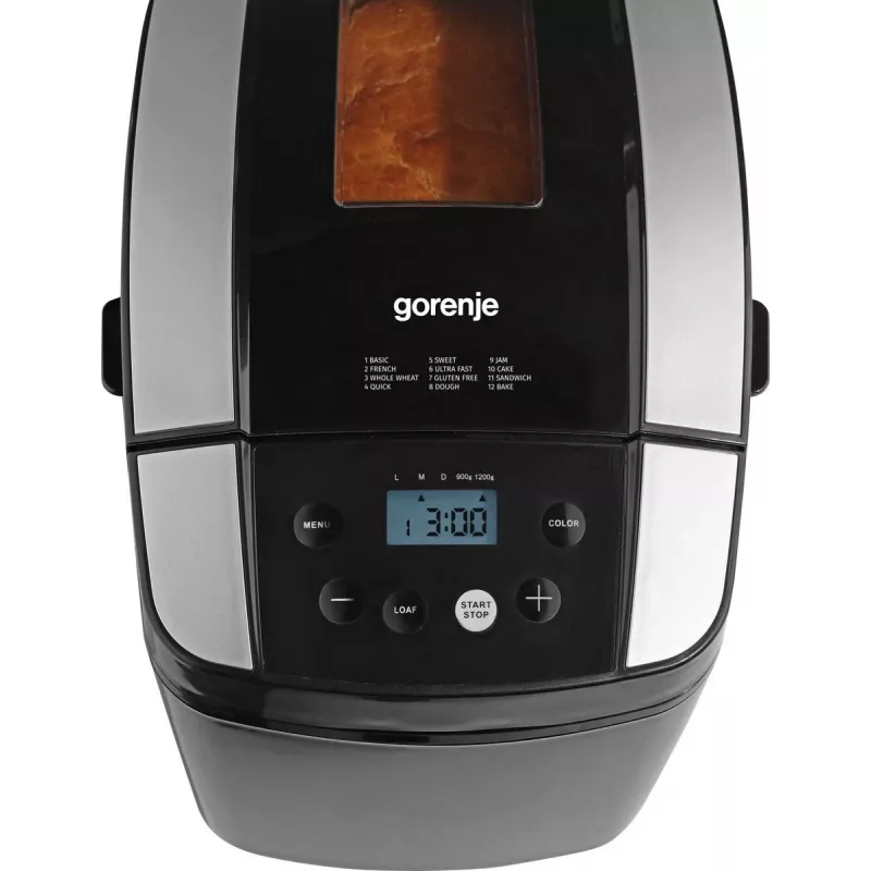Gorenje BM1210BK Αρτοποιητής 800 W Μαύρο, Γκρι