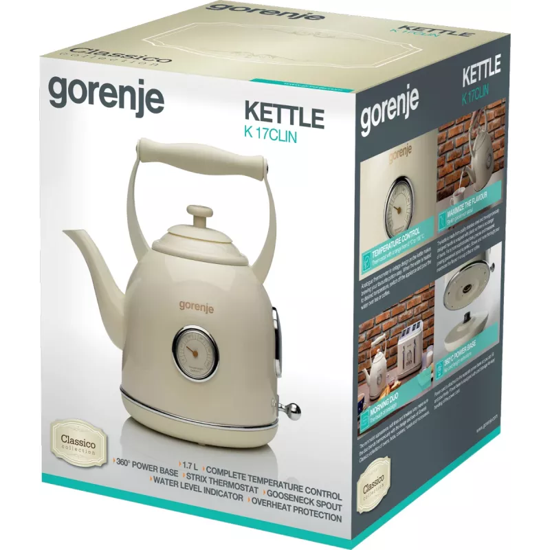 Gorenje K17CLIN ηλεκτρικός βραστήρας 1,7 l 2000 W Κρεμ