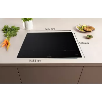 Gorenje Επαγωγική εστία GI6443BSCWF, Μαύρο, Εντοιχιζόμενη, 60 cm, Επαγωγική εστία, Κεραμικό γυαλί, 4 ζώνη(-ες)
