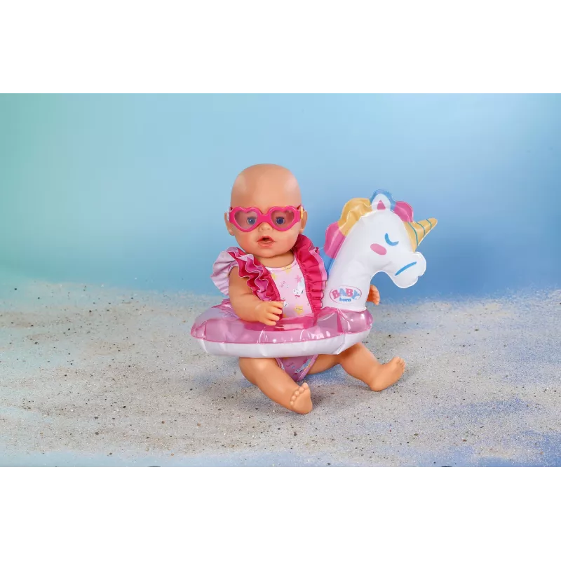 BABY born Bade-Set Einhorn 43 cm, μαγιό για κούκλες, 3 ετών