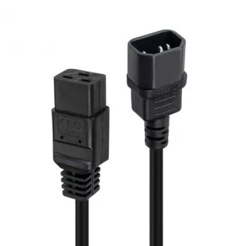 Lindy 2m Καλώδιο επέκτασης τροφοδοσίας C14 σε C19, Μαύρο, 2 m, IEC C14, IEC C19, 250 V