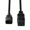 Lindy 2m Καλώδιο επέκτασης τροφοδοσίας C14 σε C19, Μαύρο, 2 m, IEC C14, IEC C19, 250 V