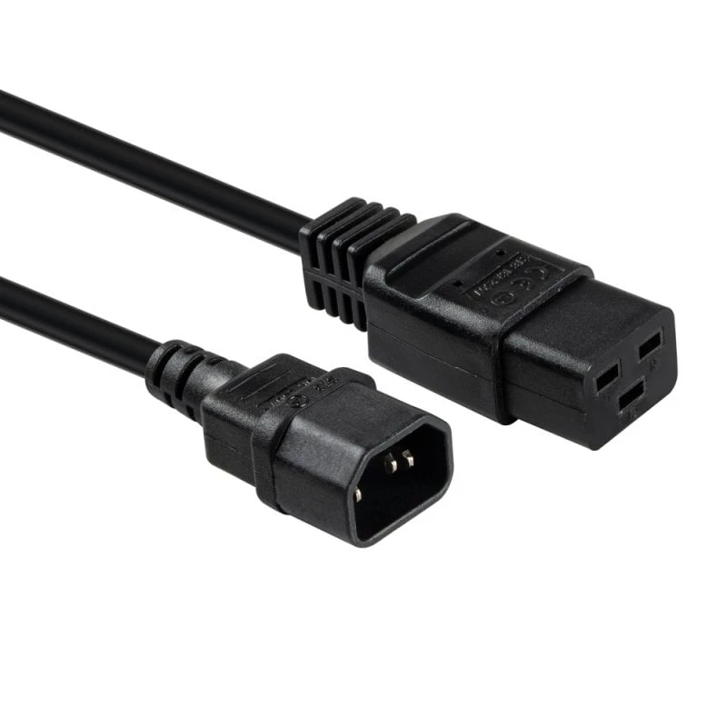 Lindy 2m Καλώδιο επέκτασης τροφοδοσίας C14 σε C19, Μαύρο, 2 m, IEC C14, IEC C19, 250 V