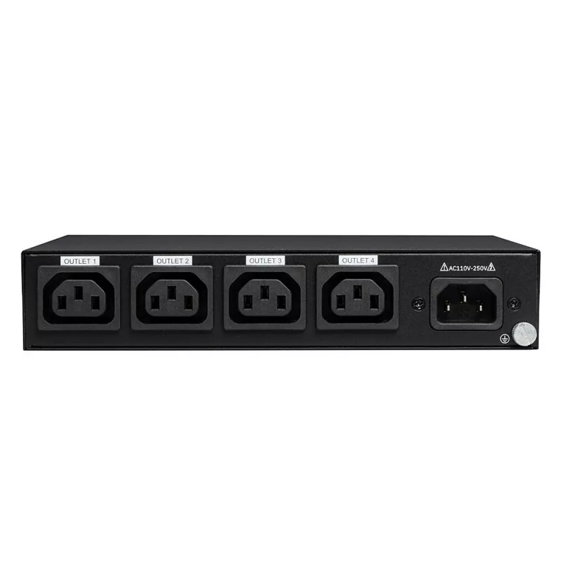 Lindy 32622 Μονάδα διανομής ισχύος (PDU) 4 έξοδοι AC 1U Μαύρο