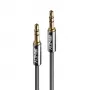 Lindy 5m Καλώδιο ήχου 3.5mm, Cromo Line, 3.5mm, αρσενικό, 3.5mm, αρσενικό, 5 m, Ανθρακί