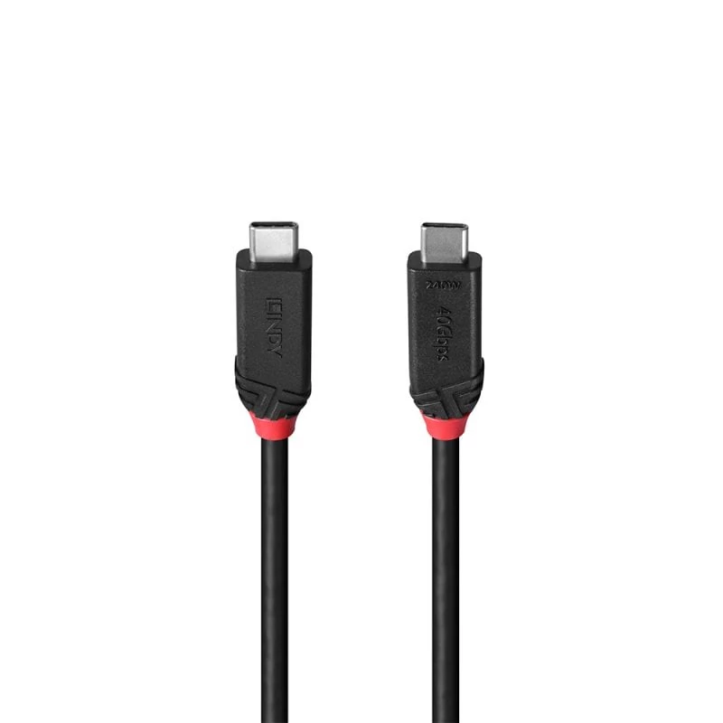 Lindy 2m USB4 240W καλώδιο Type-C, Black Line, 2 m, USB C, USB C, USB4 Gen 3x2, 40 Gbit/s, μαύρο