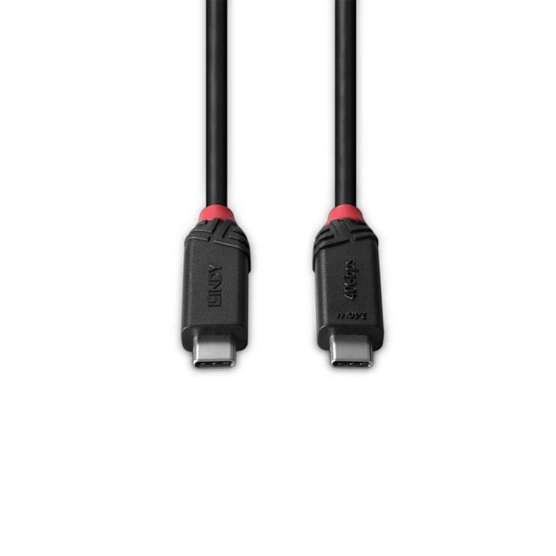 Lindy 2m USB4 240W καλώδιο Type-C, Black Line, 2 m, USB C, USB C, USB4 Gen 3x2, 40 Gbit/s, μαύρο