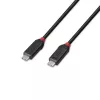 Lindy 2m USB4 240W καλώδιο Type-C, Black Line, 2 m, USB C, USB C, USB4 Gen 3x2, 40 Gbit/s, μαύρο