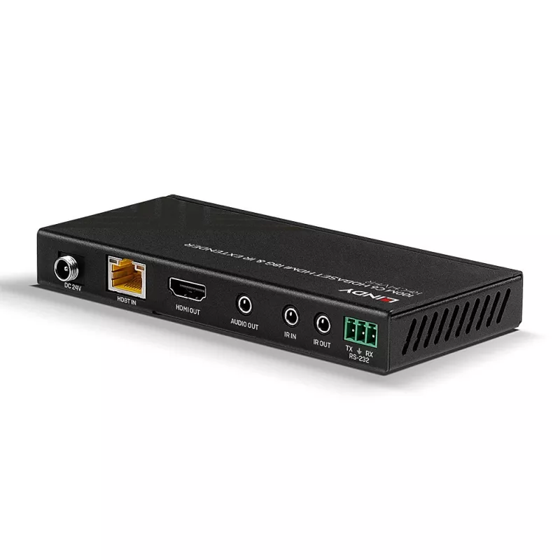 Lindy 100m Cat.6 HDMI 4K60, IR και RS-232 HDBaseT Extender, Δέκτης