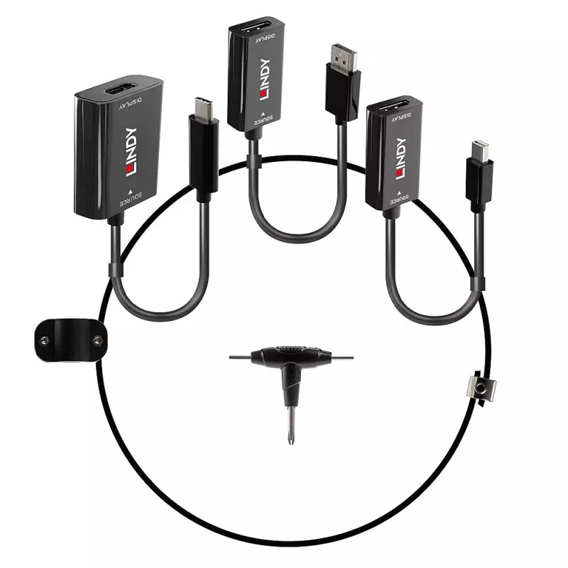 Lindy Βάση Μετατροπέα USB Type-C, mDP και DisplayPort σε HDMI 18G