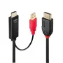 Lindy 0,5 m Καλώδιο HDMI σε DisplayPort, 0,5 m, DisplayPort, HDMI + USB, Βύσμα αρσενικό, Υποδοχή θηλυκή, Χρυσό