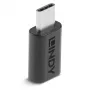 Lindy Προσαρμογέας USB 3.2 Type-C σε C, USB 3.2 Type-C, USB 3.2 Type-C, μαύρο