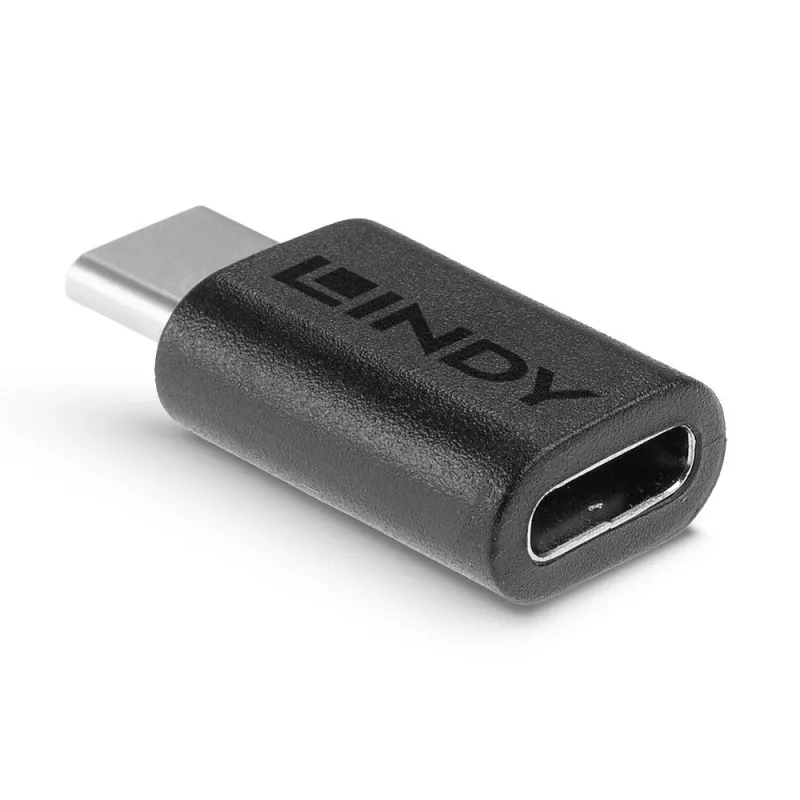Lindy Προσαρμογέας USB 3.2 Type-C σε C, USB 3.2 Type-C, USB 3.2 Type-C, μαύρο