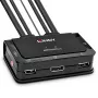 Lindy KVM Switch 2 Θυρών DisplayPort 1.2, USB 2.0 και Audio με Καλώδιο