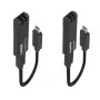 Lindy 100m Επέκταση USB 3.2 Type C Οπτικής Ίνας, Πομπός & Δέκτης Δικτύου, 100 m, 10000 Mbit/s, Fiber, USB 3.2 Gen 1 (3.1 Gen 1) Type-C, μαύρο
