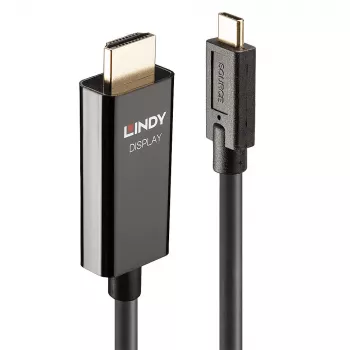Lindy 10m Καλώδιο Προσαρμογέα USB Type C σε HDMI 4K60 με HDR, 10 m, USB Type-C, HDMI Type A (Standard), Αρσενικό, Αρσενικό, ίσιο