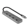 Lindy 4 Port USB 3.2 Type C hub με διακόπτες on/off