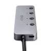 Lindy 4 Port USB 3.2 Type C hub με διακόπτες on/off