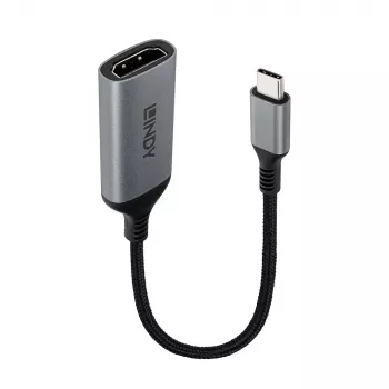 Lindy 43428 προσαρμογέας καλωδίου βίντεο 0,15 m USB Type-C HDMI γκρι