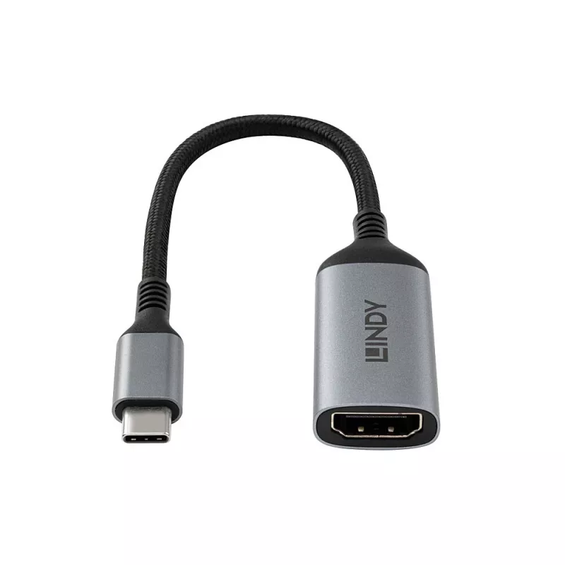 Lindy 43428 προσαρμογέας καλωδίου βίντεο 0,15 m USB Type-C HDMI γκρι