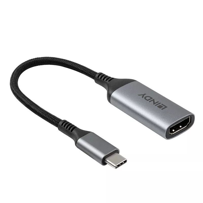 Lindy 43428 προσαρμογέας καλωδίου βίντεο 0,15 m USB Type-C HDMI γκρι
