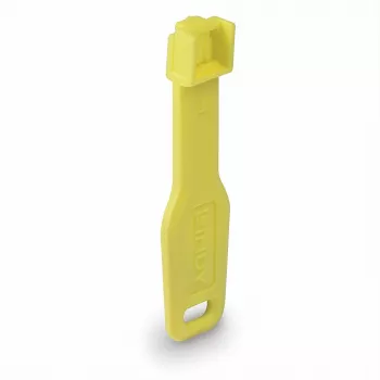 Lindy Port Locks RJ45 κίτρινα, 10x + 1 κλειδί, port blocker + κλειδί, RJ-45, κίτρινο, ακρυλονιτρίλιο-βουταδιένιο-στυρόλιο (ABS), 10 τεμ., σακούλα πολυαιθυλενίου