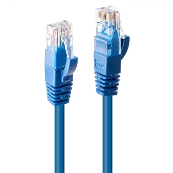 Lindy 10m Cat.6 U/UTP καλώδιο patch, μπλε, 10 m, Cat6, U/UTP (UTP), RJ-45, RJ-45, μπλε