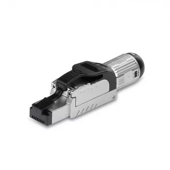 Lindy RJ-45 Cat.6/6A βύσμα πεδίου χωρίς εργαλεία, RJ45, μαύρο, ασημί, μέταλλο, CE, REACH, RoHS, UKCA, 240 g, 133 mm