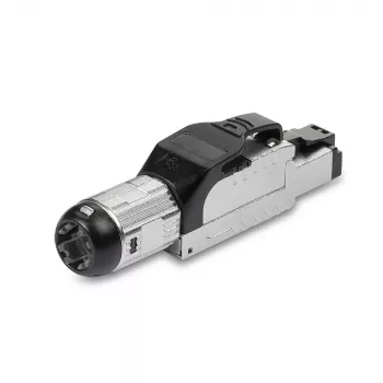 Lindy RJ-45 Cat.6/6A βύσμα πεδίου χωρίς εργαλεία, RJ45, μαύρο, ασημί, μέταλλο, CE, REACH, RoHS, UKCA, 240 g, 133 mm