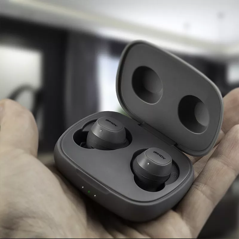 Lindy LE400W ασύρματο headset in-ear μουσική/καθημερινή χρήση USB Type-C Bluetooth γκρι