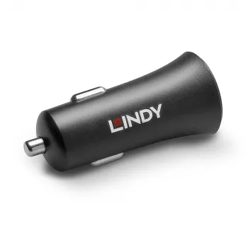 Lindy Single Port USB Type C PD Φορτιστής αυτοκινήτου, 27 W, αυτοκίνητο, αναπτήρας, 12 V, 3 A, μαύρο