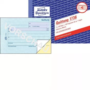 Βιβλίο εντύπων εκκαθάρισης A6 Avery 1736-5