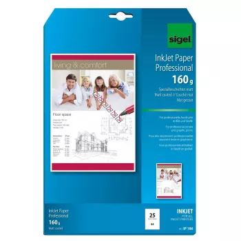 Χαρτί εκτυπωτή A4 Sigel IP186 Ματ 25 φύλλα Λευκό
