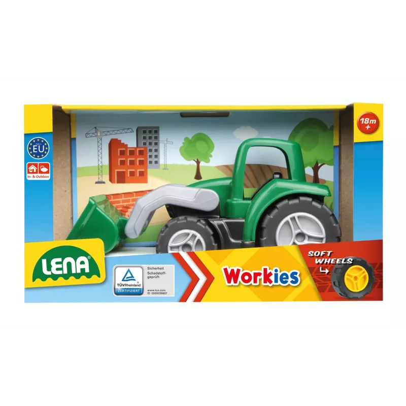 LENA Workies 01263 Τρακτέρ παιχνίδι με φτυάρι