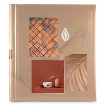 Hama Singo II αυτοκόλλητο άλμπουμ φωτογραφιών, 28x31 cm, 20 λευκές σελίδες, τερακότα (00007638)