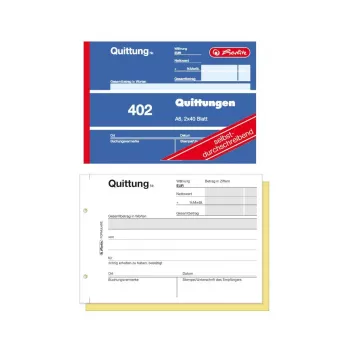 Μπλοκ αποδείξεων Herlitz 7876147 A6 80 φύλλα