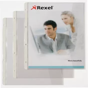 Rexel Φάκελος εγγράφων με πτυσσόμενο κάλυμμα, 210 x 297 mm (A4), Διαφανές, 0,13 mm, 233 mm, 301 mm, 2 mm
