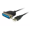 Equip Καλώδιο προσαρμογέα USB-A σε Παράλληλο (Centronics 36), 1,5 m, Μαύρο