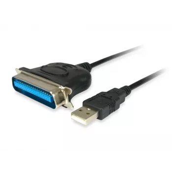 Equip Καλώδιο προσαρμογέα USB-A σε Παράλληλο (Centronics 36), 1,5 m, Μαύρο