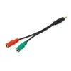 Equip 147943 Καλώδιο ήχου 1,5 m 2 x 3,5 mm 3,5 mm Μαύρο