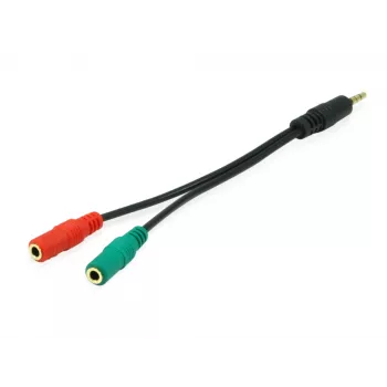 Equip 147943 Καλώδιο ήχου 1,5 m 2 x 3,5 mm 3,5 mm Μαύρο