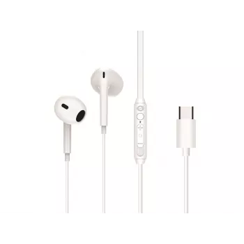 Ενσύρματο In-Ear Headset CONCEPTRONIC BRENDAN02W USB-C, In-Ear, 20–20000 Hz, Καλώδιο 1,2 m, λευκό
