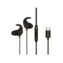 Ενσύρματο In-Ear Headset CONCEPTRONIC BRENDAN05B – USB-C, 20–20000 Hz, Καλώδιο 1,2 m, Γάντζος αυτιού (μαύρο)