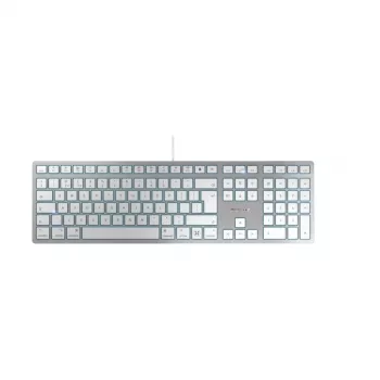 CHERRY KC 6000C FOR MAC ενσύρματο USB QWERTY διακόπτες ψαλιδιού ασημί 1,8 m