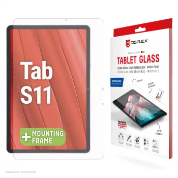 Γυαλί tablet Displex (9H) για Samsung Galaxy Tab S11, οικολογικό πλαίσιο τοποθέτησης, ανθεκτικό σε σπάσιμο